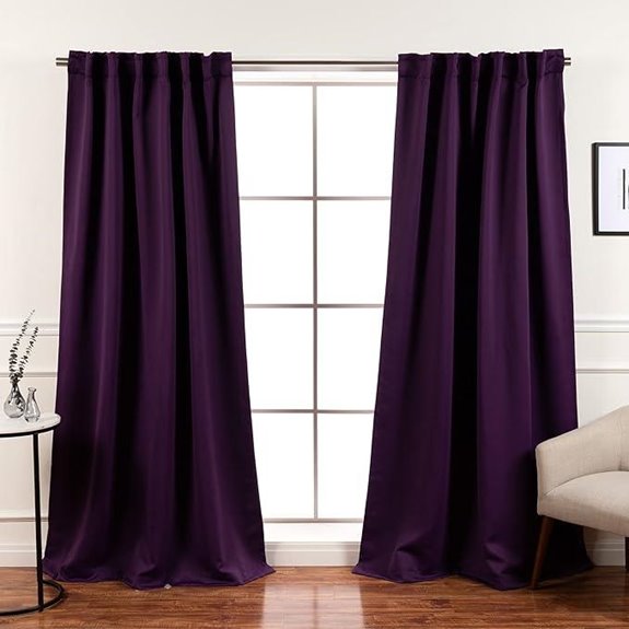 Blackout Curtain Panels for Bedroom 2-Pack 52x84