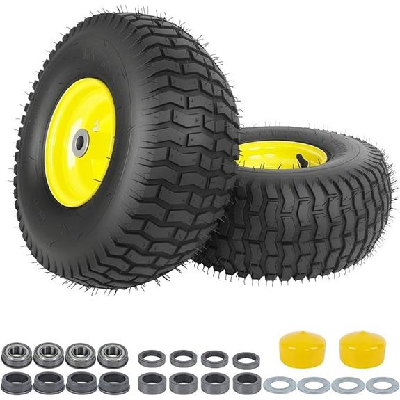 2 Pack 15x6-6 Lawn Mower Tires with Rims