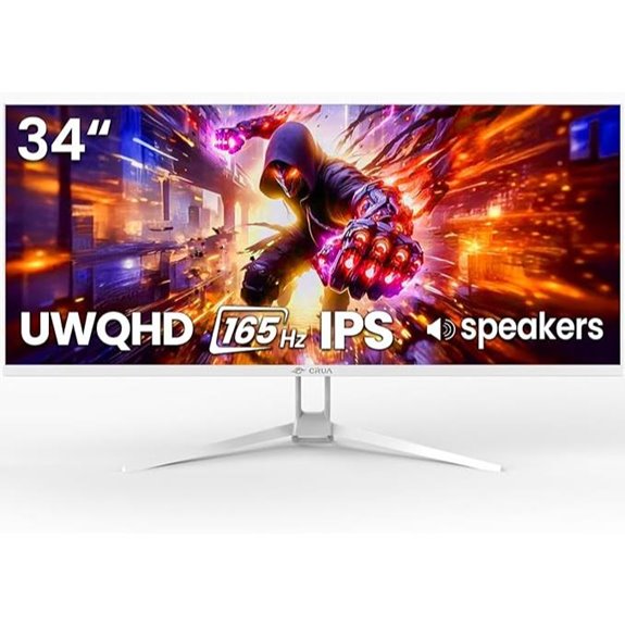 CRUA 34 UltraWide Gaming Monitor 165Hz IPS FreeSync