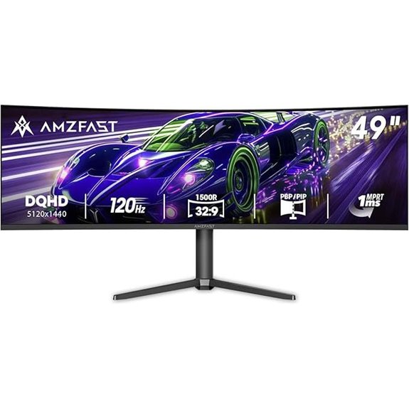 Amzfast 49 Ultrawide Gaming Monitor with HDR and Adaptive Sync