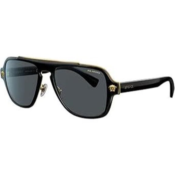 Versace Man Sunglasses Black Frame Dark Grey Lenses 56MM