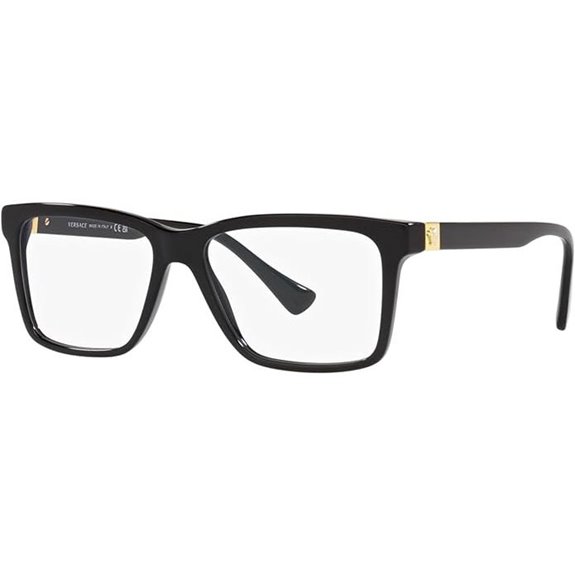 Versace VE 3328 GB1 Black Plastic Rectangle Eyeglasses 56mm
