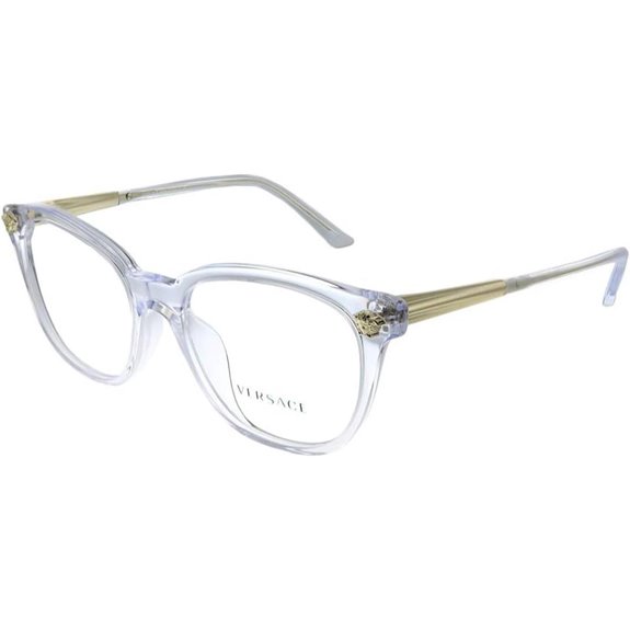 Versace VE 3242A 148 Transparent Plastic Round Eyeglasses 54mm
