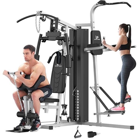 Multifunctional Home Gym with Pulley System