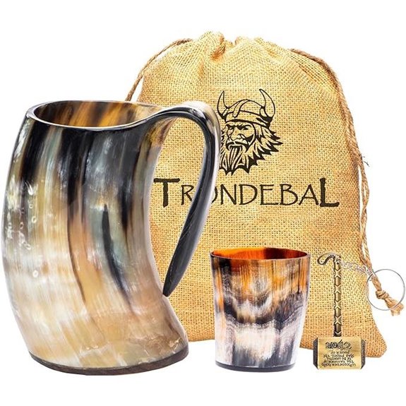 Viking Drinking Horn Mug 15-20 Oz Unique Gift