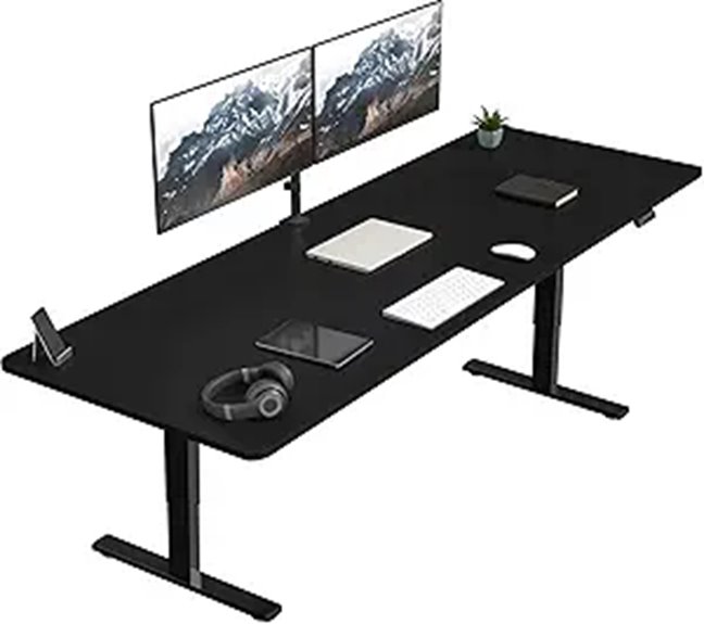 VIVO Electric Standing Desk 83x30 inches Black