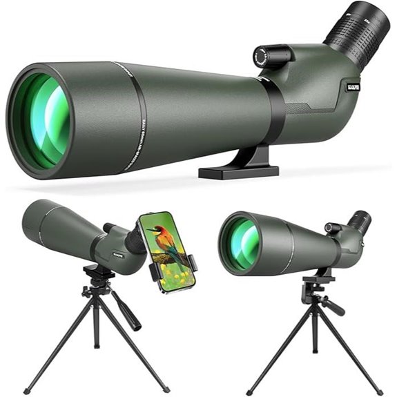 Waterproof 25-75x85 Spotting Scope with Tripod