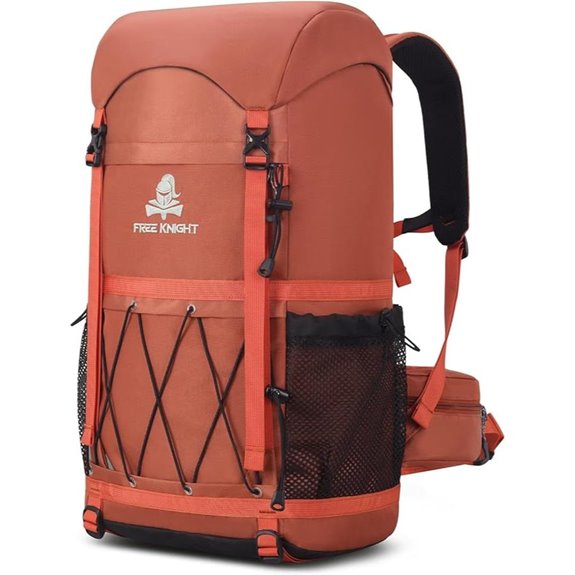 Bseash 40L Waterproof Hiking Backpack with Rain Cover