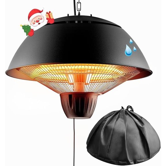 Electric Outdoor Infrared Ceiling Heater Waterproof Adjustable