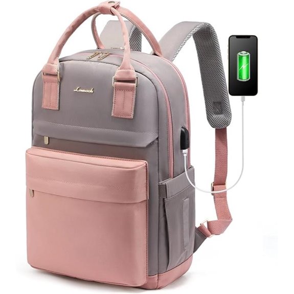 LOVEVOOK Waterproof Laptop Backpack with USB Port
