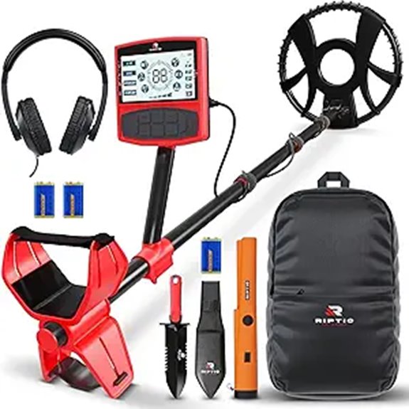 Waterproof Metal Detector with Pinpointer and Accessories