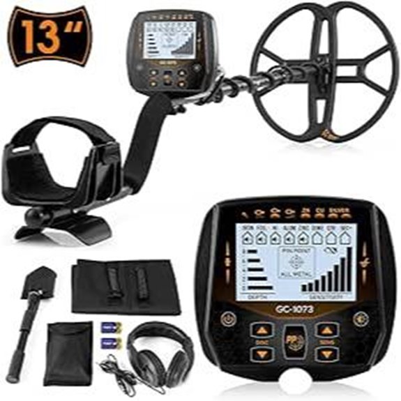 13 Waterproof Metal Detector with LCD Display