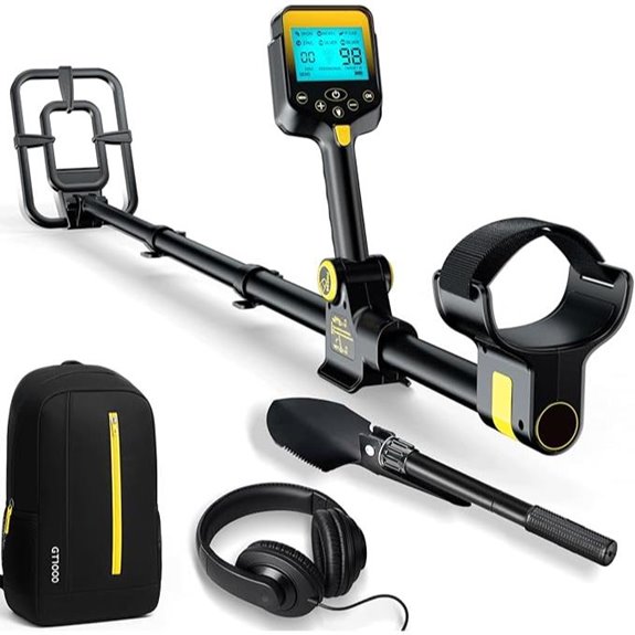 OKESAM Waterproof Metal Detector with LCD and 10 Coil