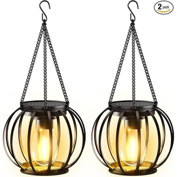 KOOPER Waterproof Solar Lanterns for Yard (2 Pack)