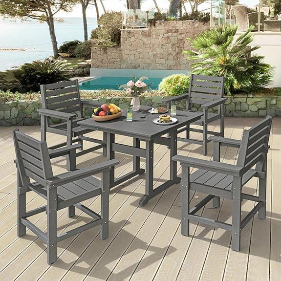 Outdoor 5-Piece Weather-Resistant Patio Dining Set