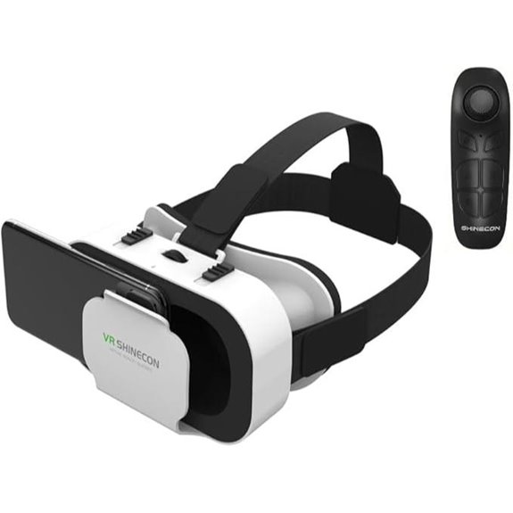 VR Headset with Controller for Smartphones (White)