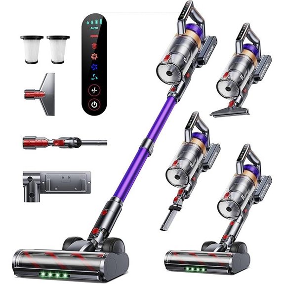 Cordless 600W Vacuum Cleaner with Touch Screen