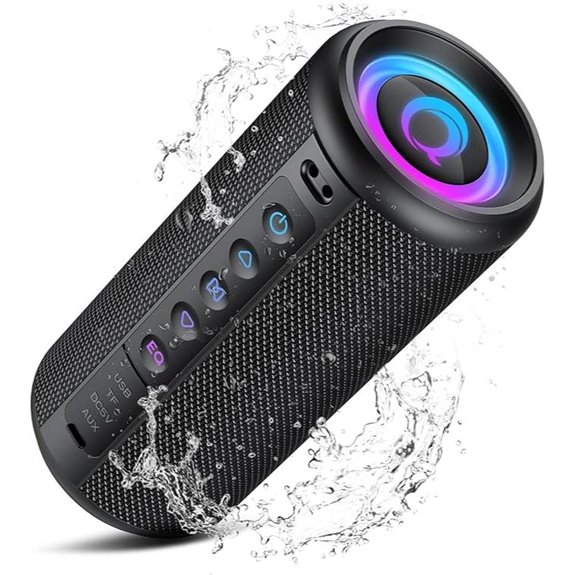 Bluetooth Portable Speaker with LED Lights and 20W Sound