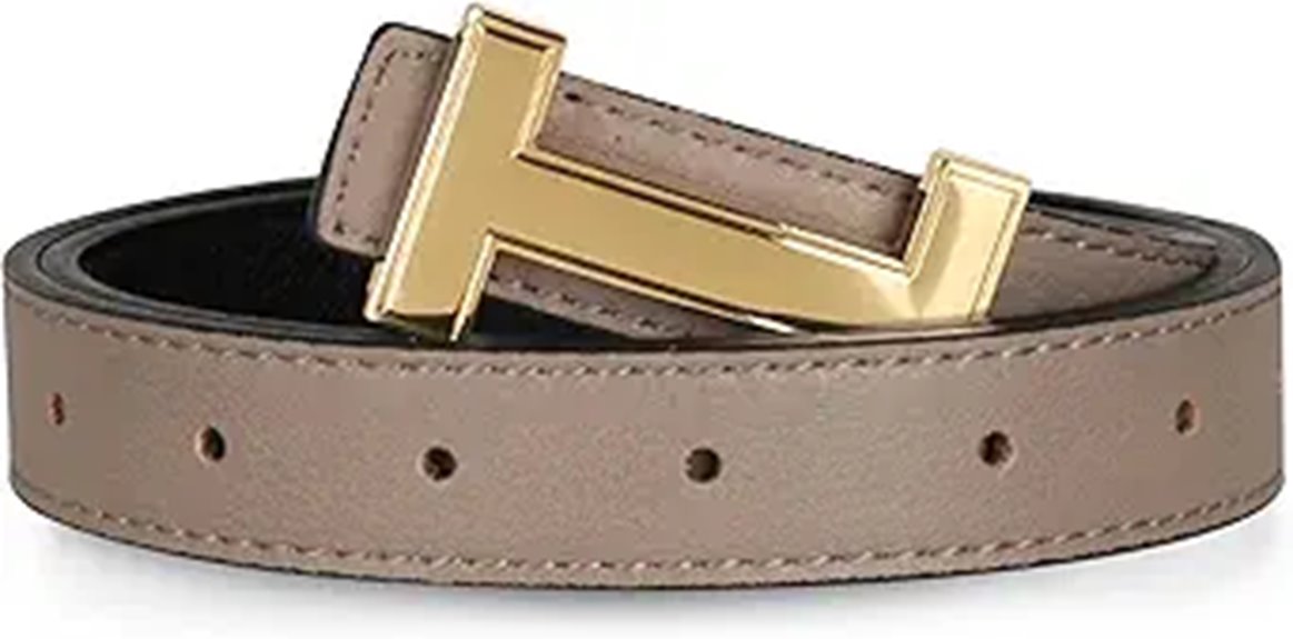 Relang Women's Gold Buckle Fashion Waist Belt