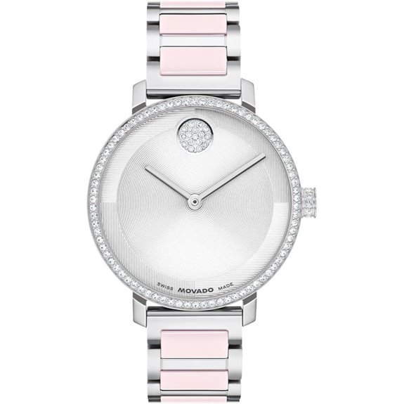 Movado Bold Women’s Crystal-Set Watch 34mm