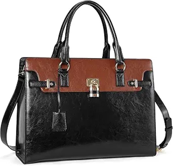 BOSTANTEN Women's Leather Laptop Briefcase