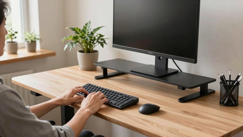 adjustable ergonomic workspace setup