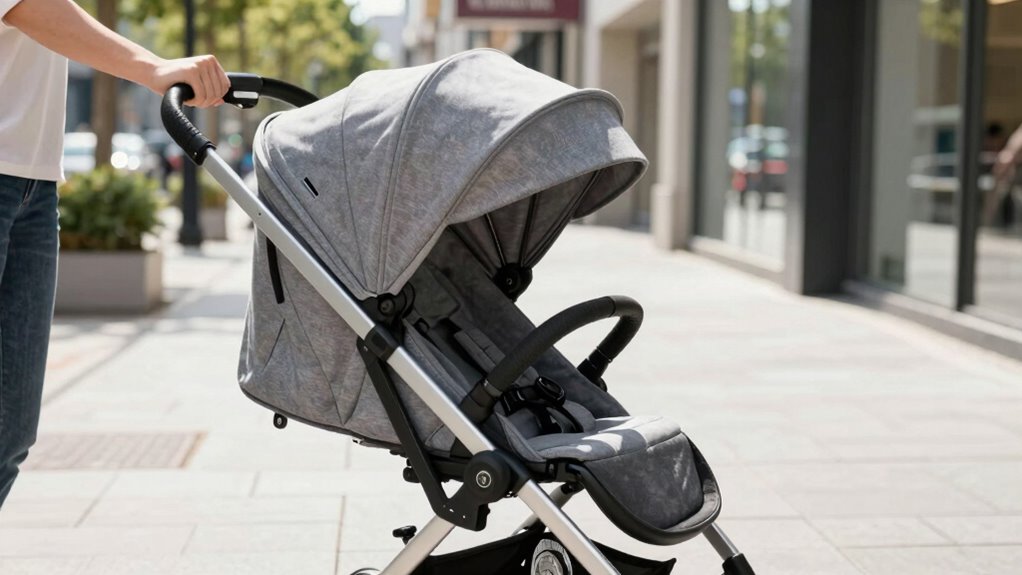 car seat compatibility and foldable storage