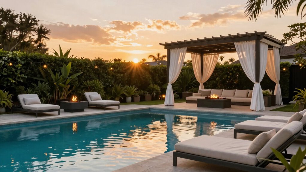 elegant outdoor living space