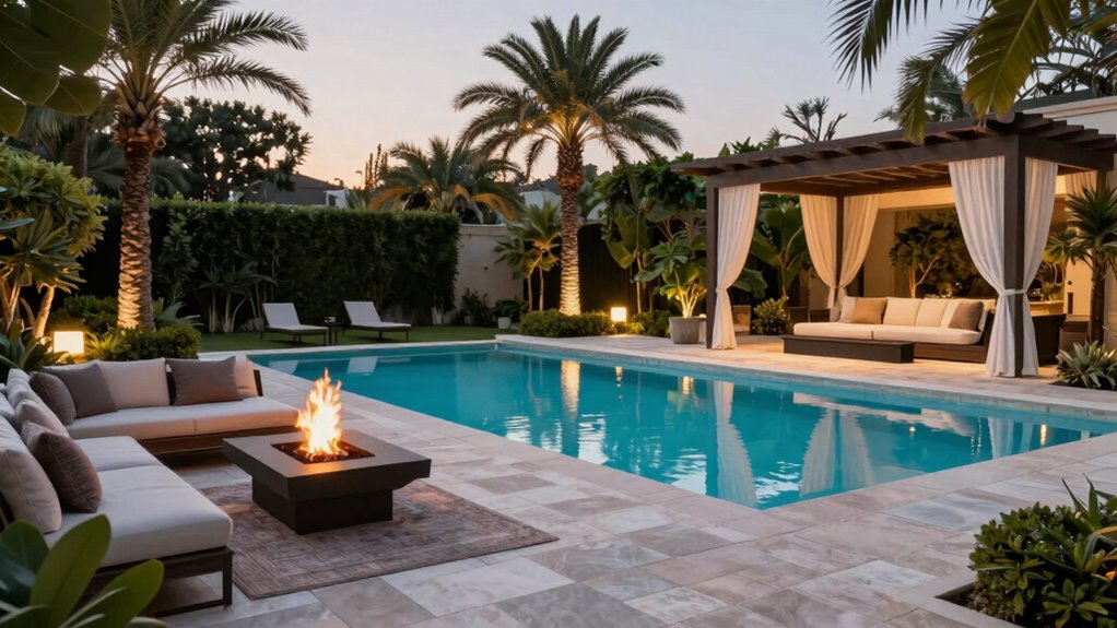 elegant tranquil outdoor oasis design