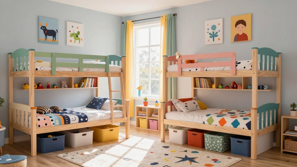 shared kids room organization