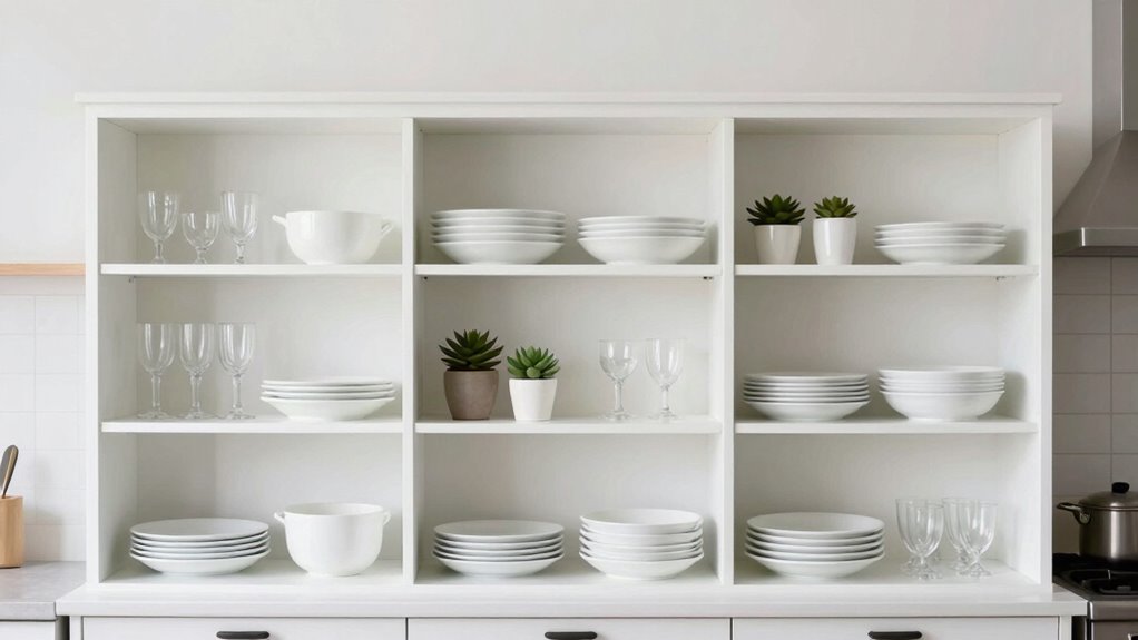 stylish balanced shelf arrangements